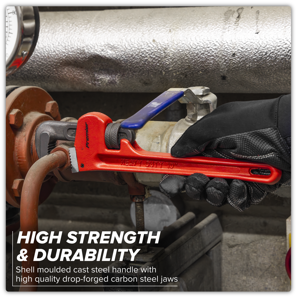 Premier AK5102 Premier Cast Steel Pipe Wrench European Pattern 250mm