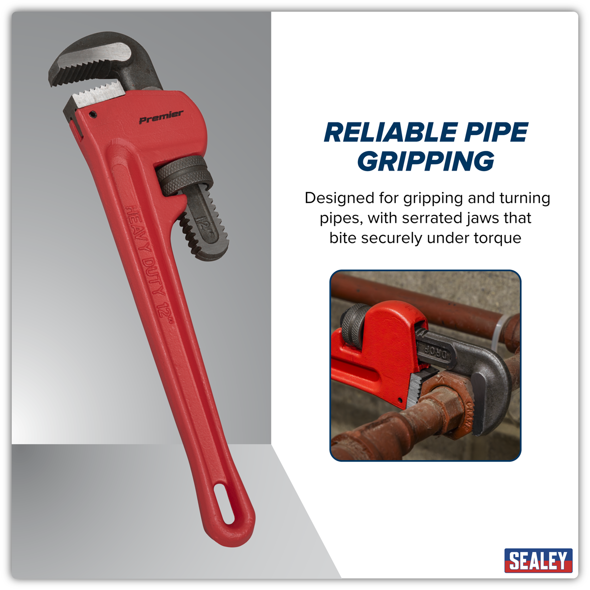 Premier AK5103 Premier Cast Steel Pipe Wrench European Pattern 300mm