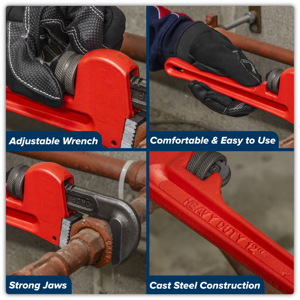 Premier AK5103 Premier Cast Steel Pipe Wrench European Pattern 300mm