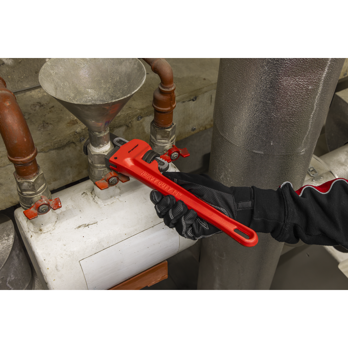 Premier AK5104 Premier Cast Steel Pipe Wrench European Pattern 350mm