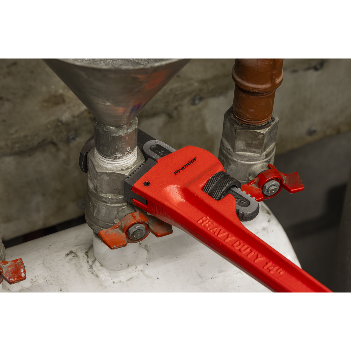Premier AK5104 Premier Cast Steel Pipe Wrench European Pattern 350mm