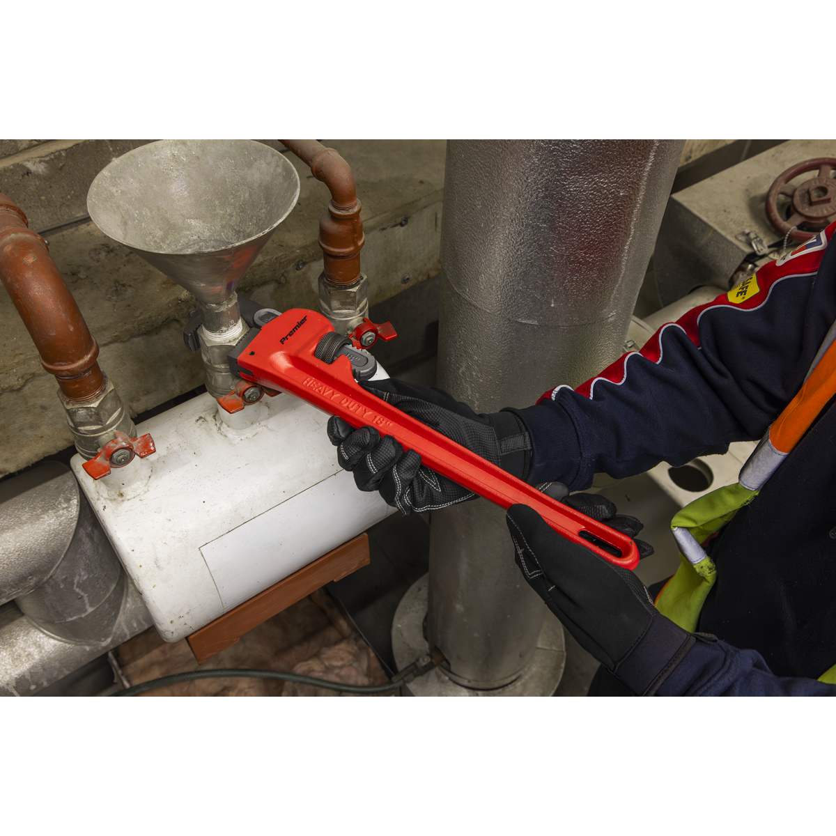 Premier AK5105 Premier Cast Steel Pipe Wrench European Pattern 450mm