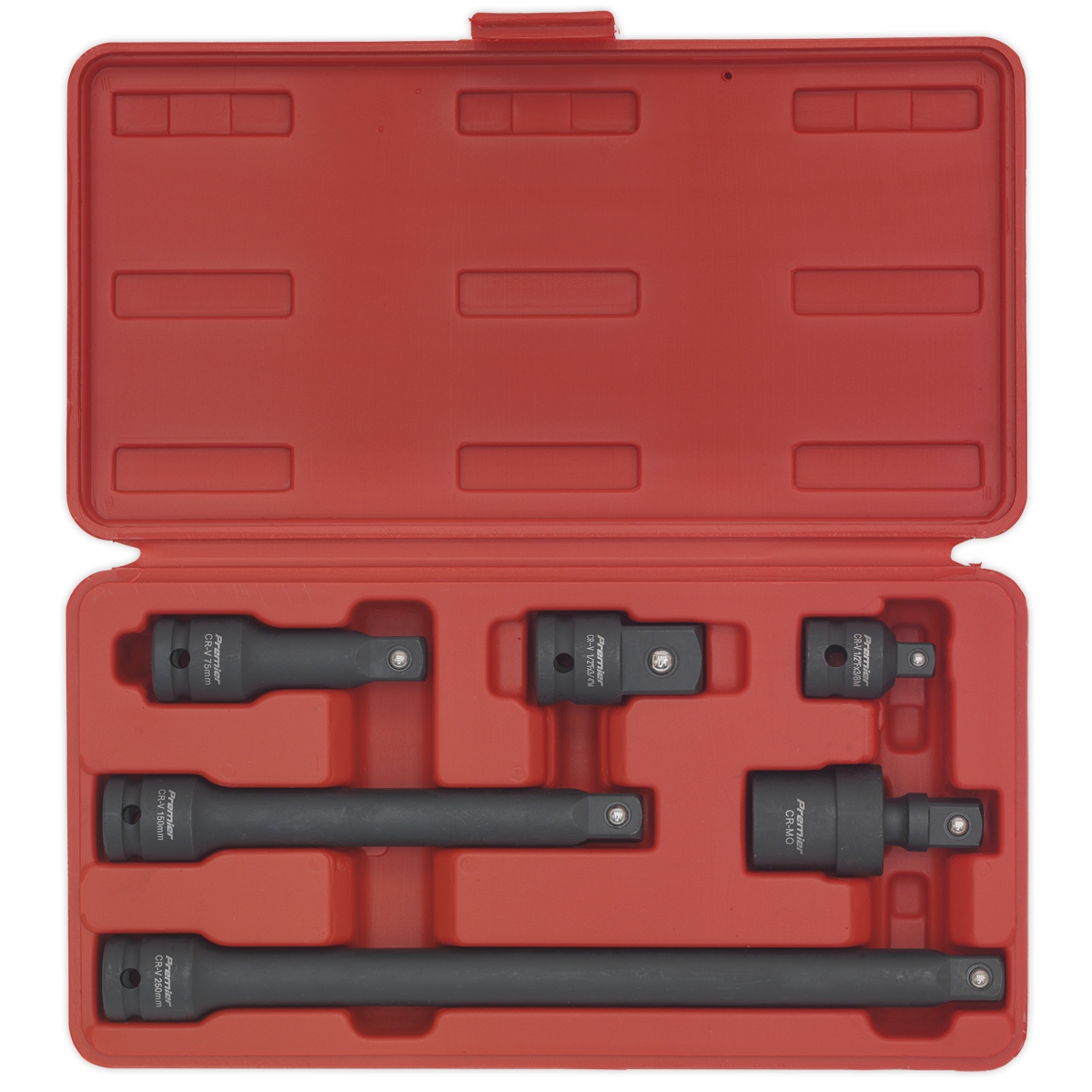Premier AK5514 Premier Impact Adaptor & Extension Bar Set 1/2"Sq Drive 6pc