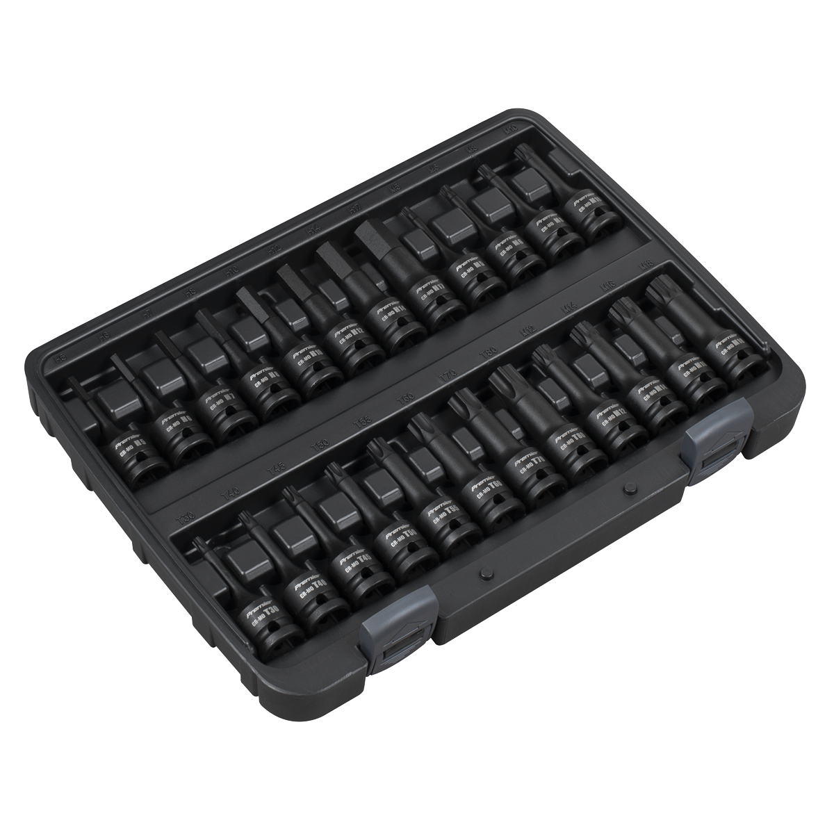Premier AK56000 Premier Hex/TRX-Star*/Spline Impact Socket Bit Set 1/2"Sq Drive 24pc