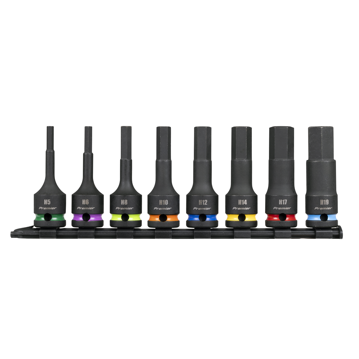 Premier AK56001 Premier Hex Impact Socket Bit Set 1/2"Sq Drive 8pc