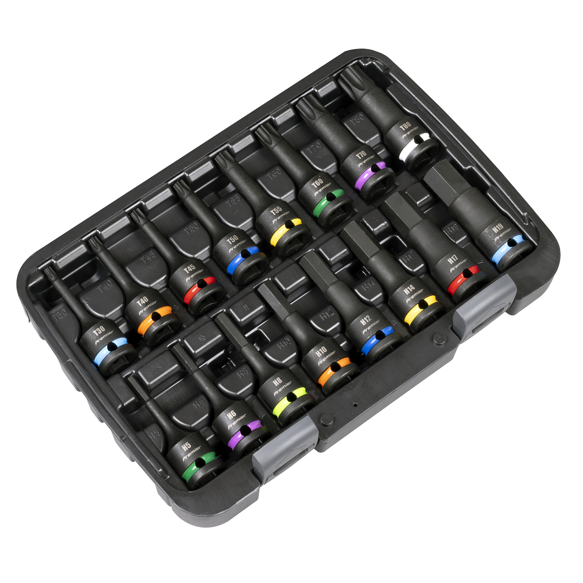 Premier AK56005 Premier Hex & TRX-Star* Impact Socket Bit Set 1/2"Sq Drive 16pc