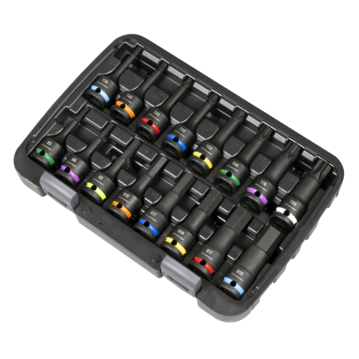 Premier AK56005 Premier Hex & TRX-Star* Impact Socket Bit Set 1/2"Sq Drive 16pc