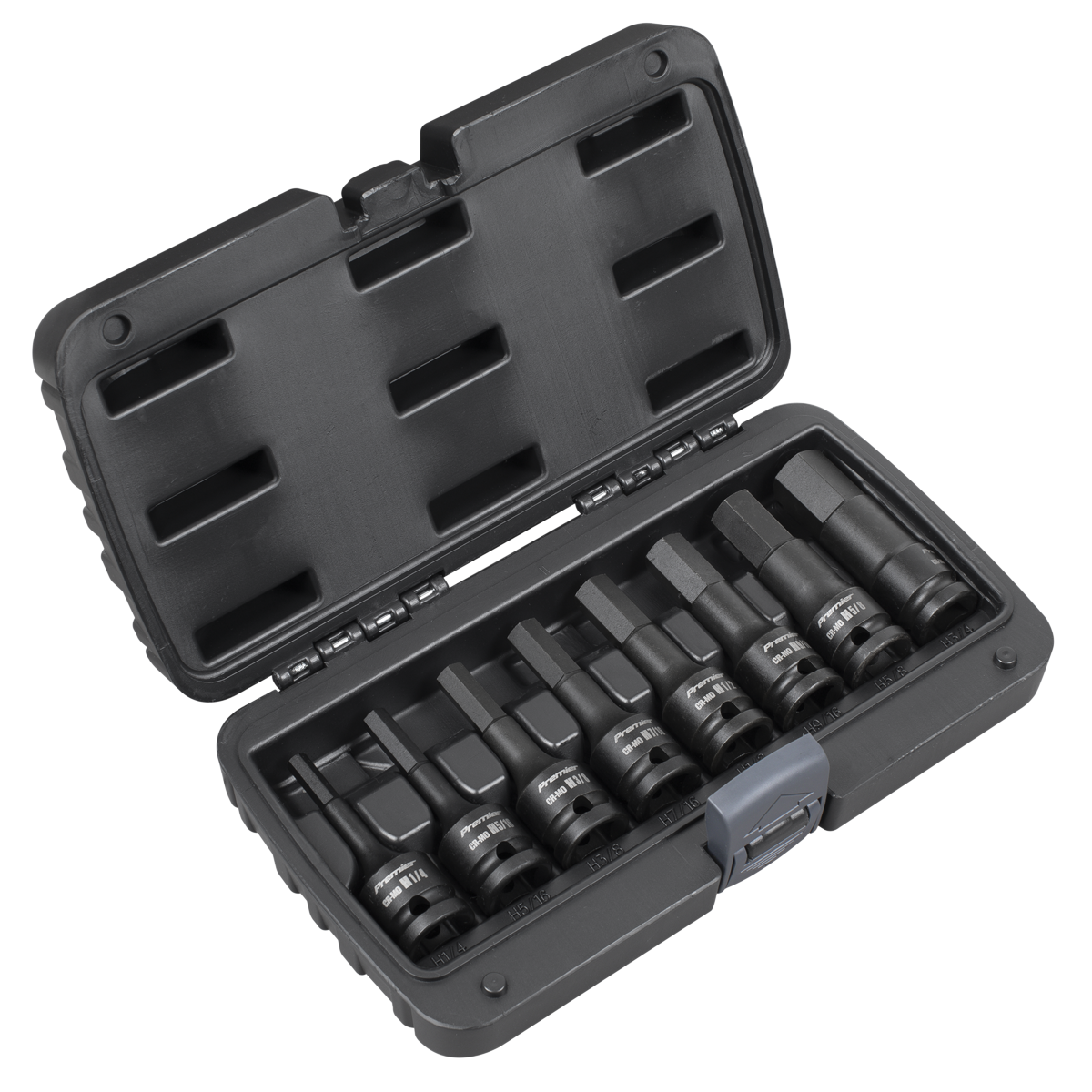 Premier AK5600 Premier Imperial Hex Impact Socket Bit Set 1/2"Sq Drive 8pc