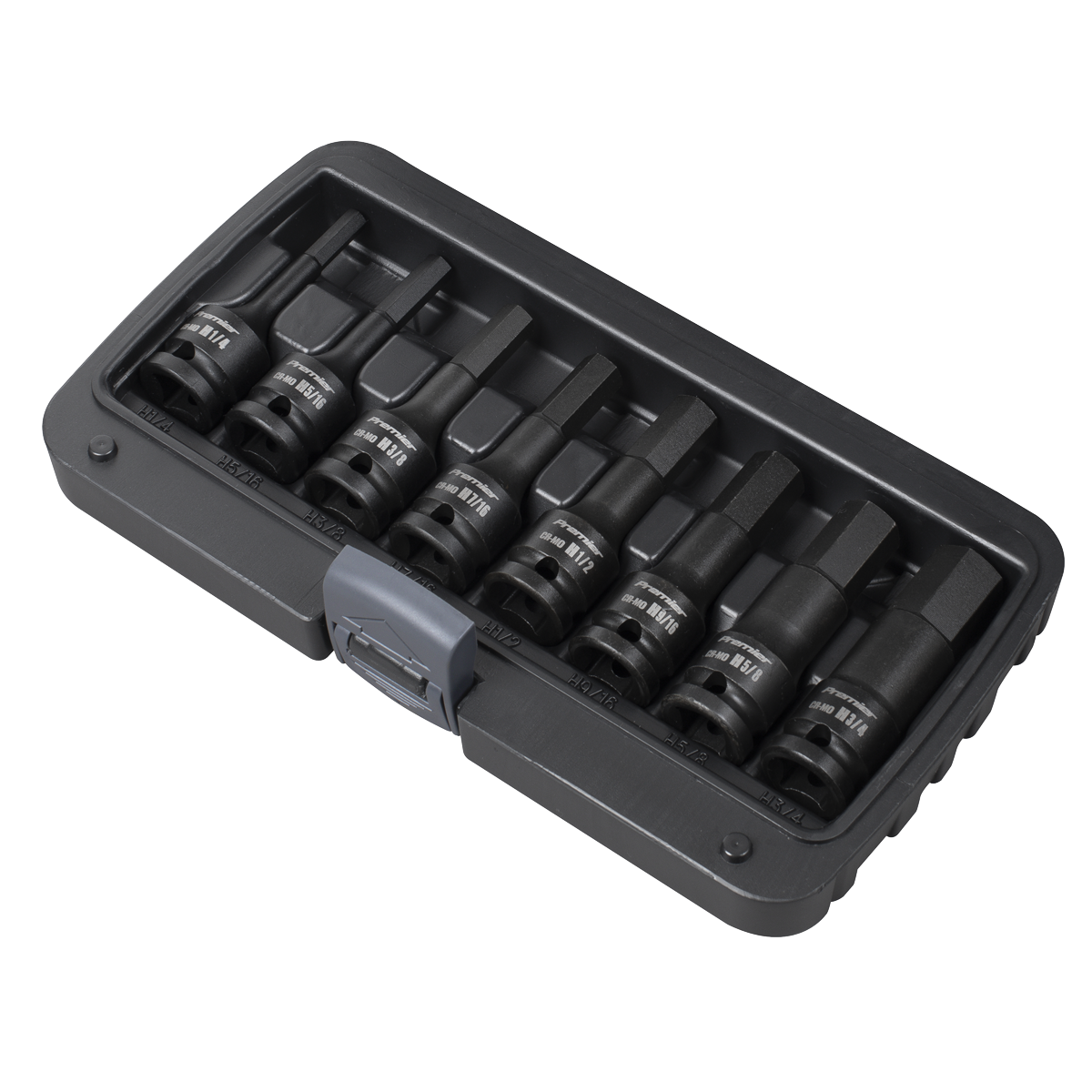 Premier AK5600 Premier Imperial Hex Impact Socket Bit Set 1/2"Sq Drive 8pc