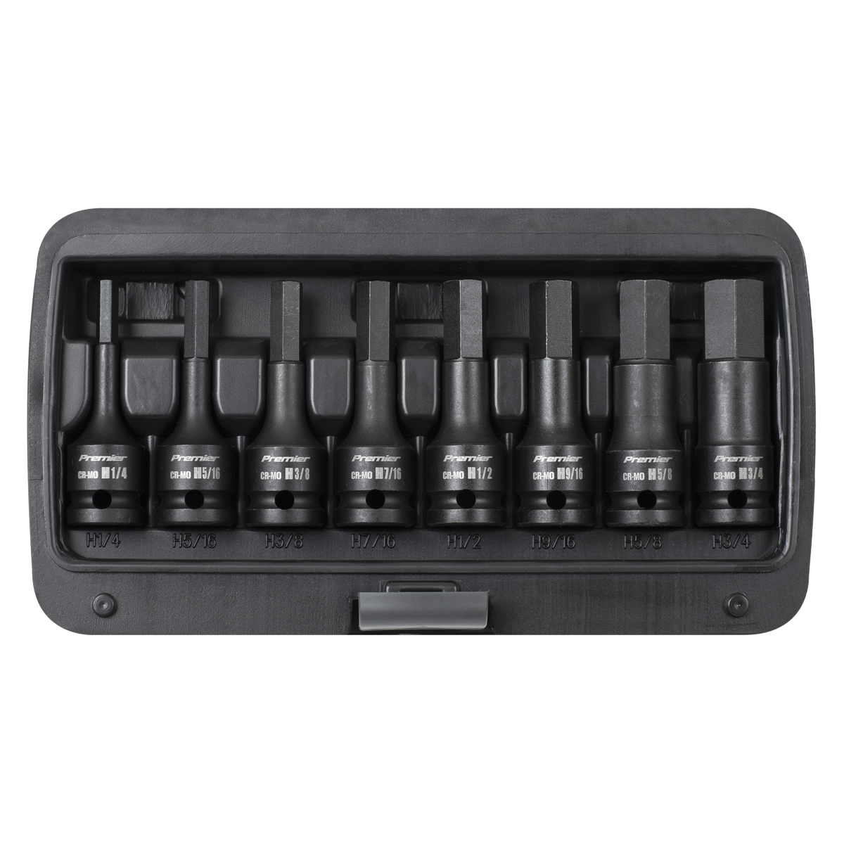 Premier AK5600 Premier Imperial Hex Impact Socket Bit Set 1/2"Sq Drive 8pc