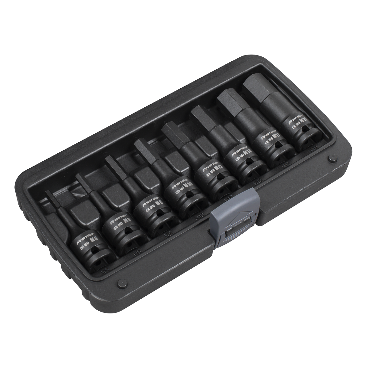 Premier AK5601 Premier Hex Impact Socket Bit Set 1/2"Sq Drive 8pc