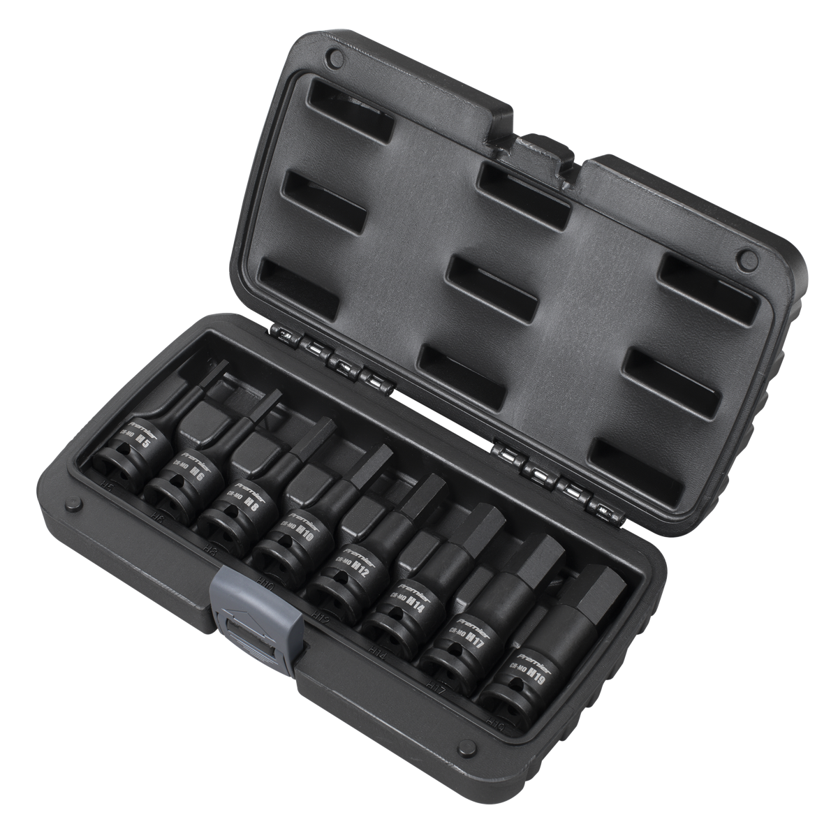 Premier AK5601 Premier Hex Impact Socket Bit Set 1/2"Sq Drive 8pc
