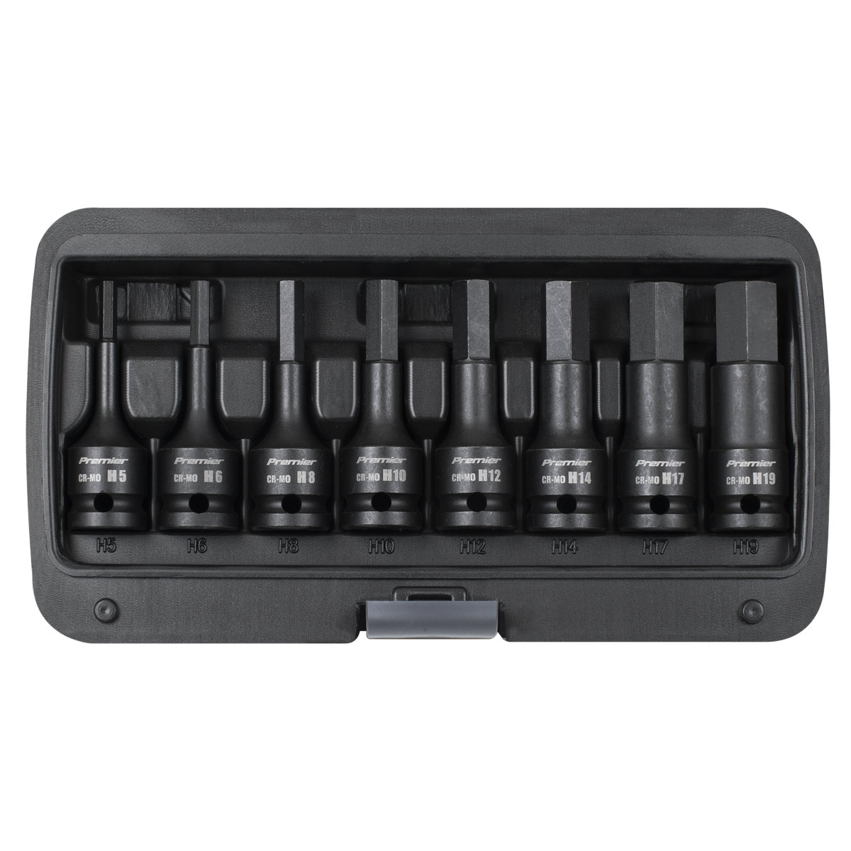 Premier AK5601 Premier Hex Impact Socket Bit Set 1/2"Sq Drive 8pc