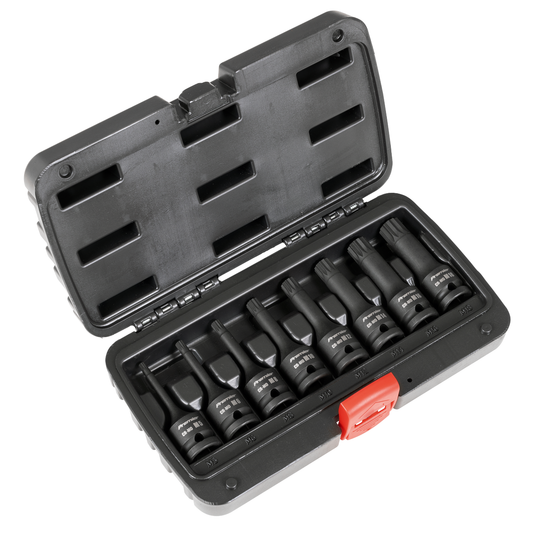 Premier AK5604 Premier Spline Impact Socket Bit Set 1/2"Sq Drive 8pc