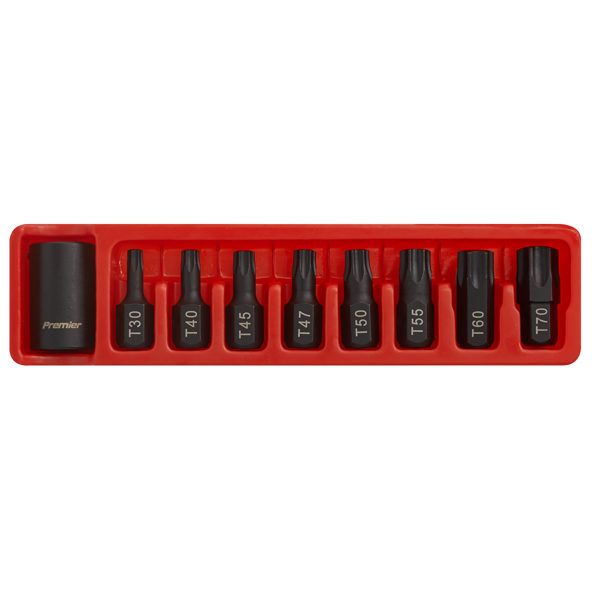 Premier AK5610 Premier TRX-Star* Impact Bit & Holder Set 1/2"Sq Drive 9pc