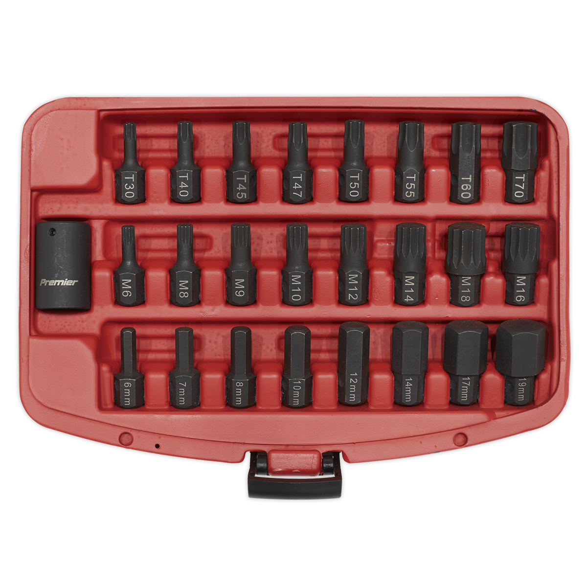 Premier AK5612 Premier TRX-Star*/Hex/Spline Impact Bit Set 1/2"Sq Drive 25pc