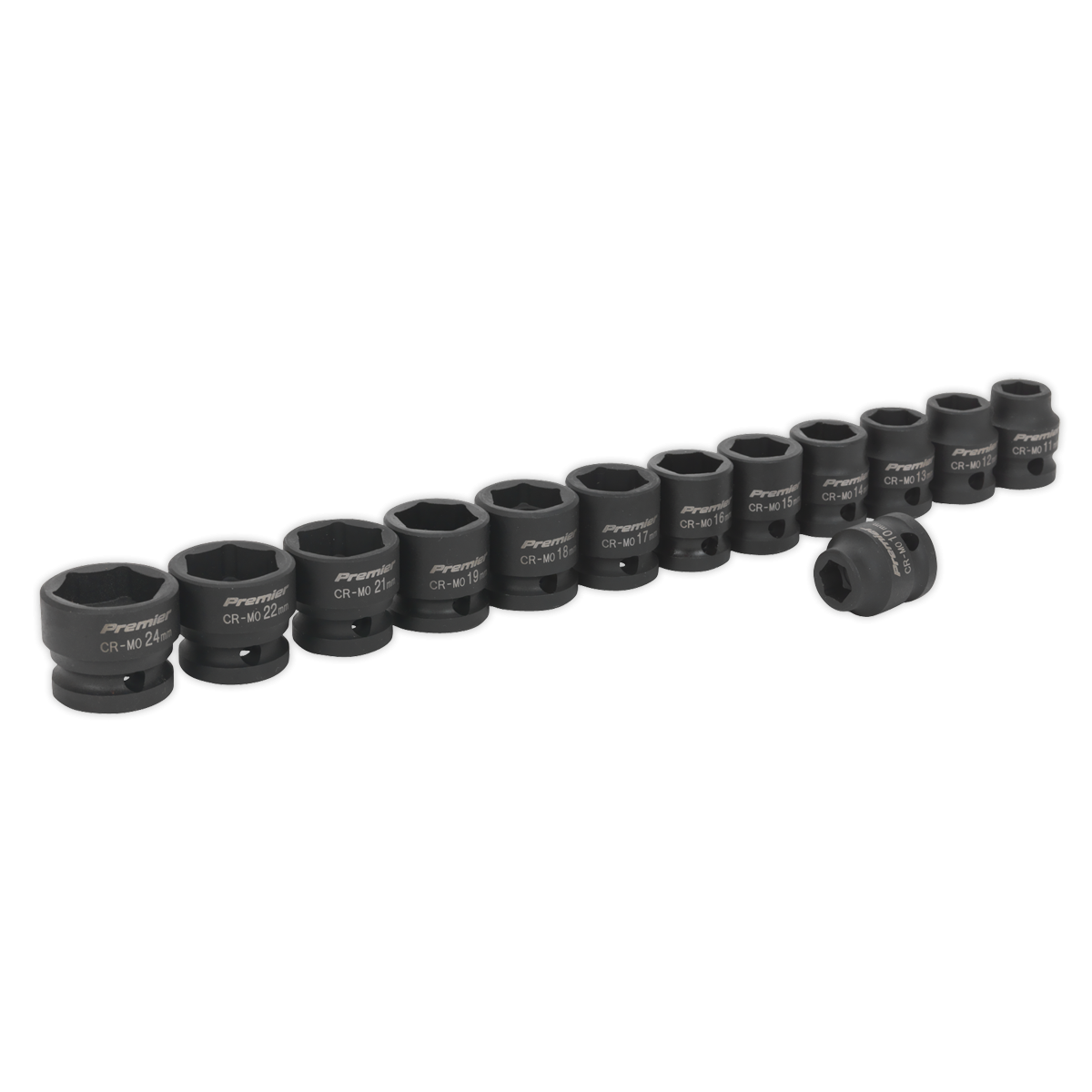 Premier AK5613LP Premier Low Profile Impact Socket Set 1/2"Sq Drive 13pc