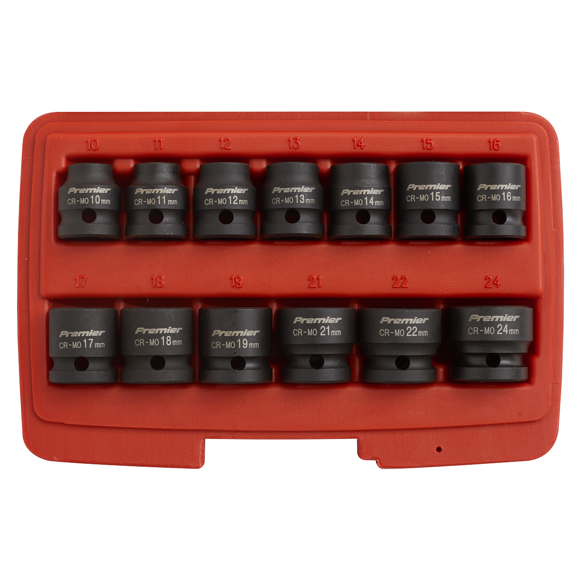 Premier AK5613LP Premier Low Profile Impact Socket Set 1/2"Sq Drive 13pc