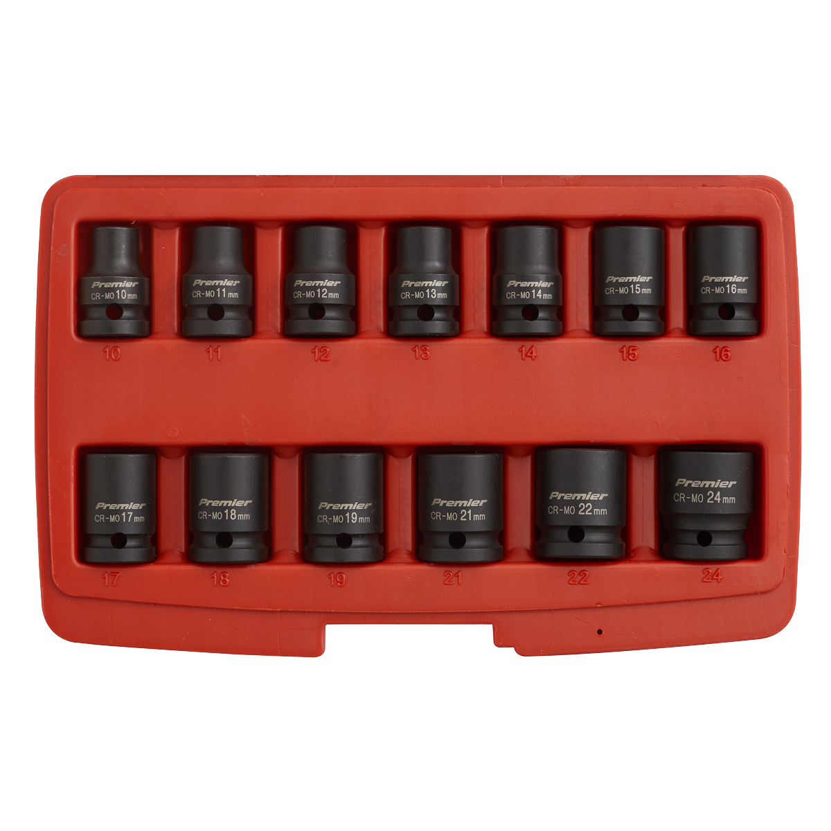 Premier AK5614M Premier Impact Socket Set 1/2"Sq Drive 12-point 13pc