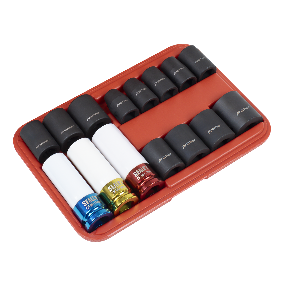 Premier AK5615M Premier Impact Socket & Wheel Nut Removal Set 1/2"Sq Drive 15pc