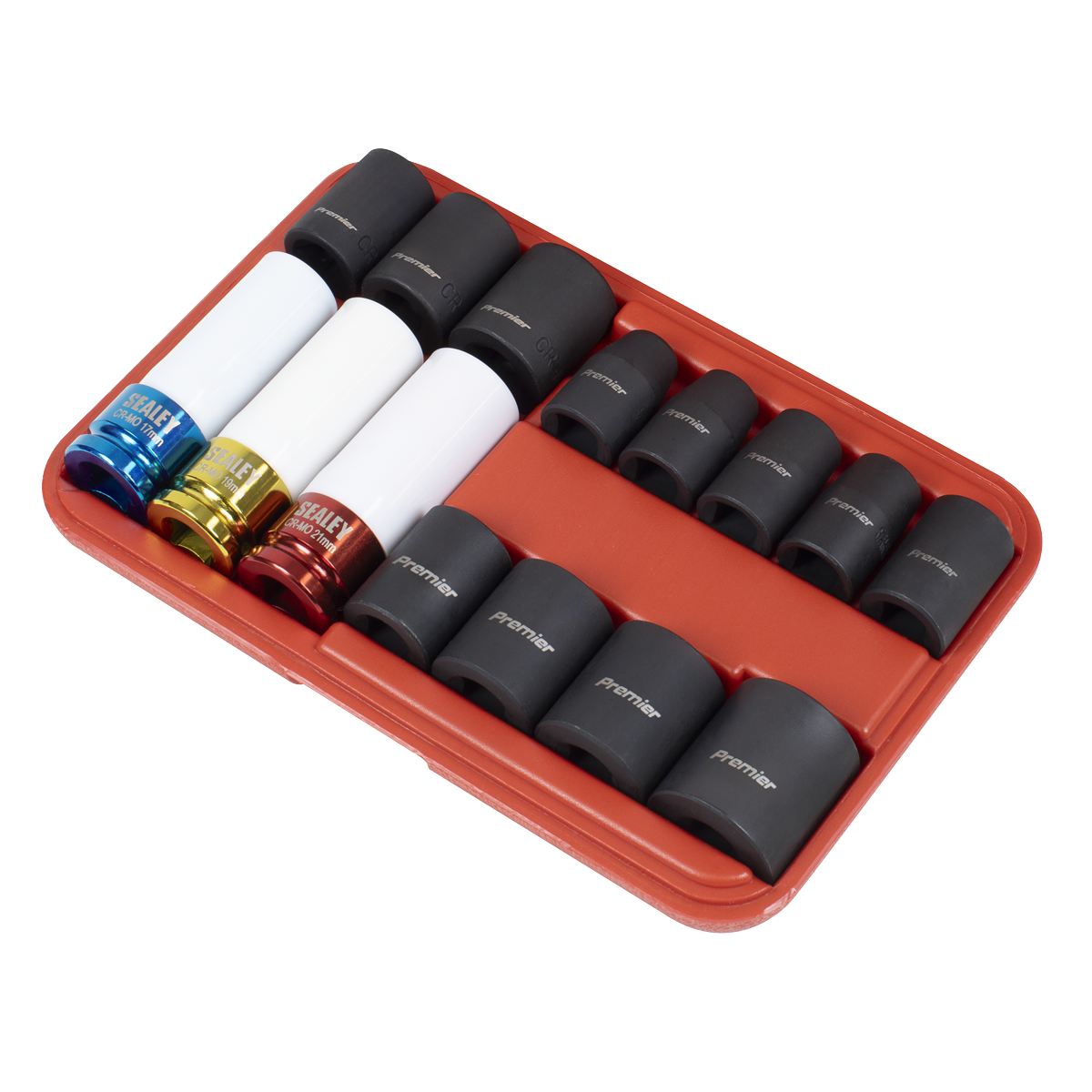 Premier AK5615M Premier Impact Socket & Wheel Nut Removal Set 1/2"Sq Drive 15pc