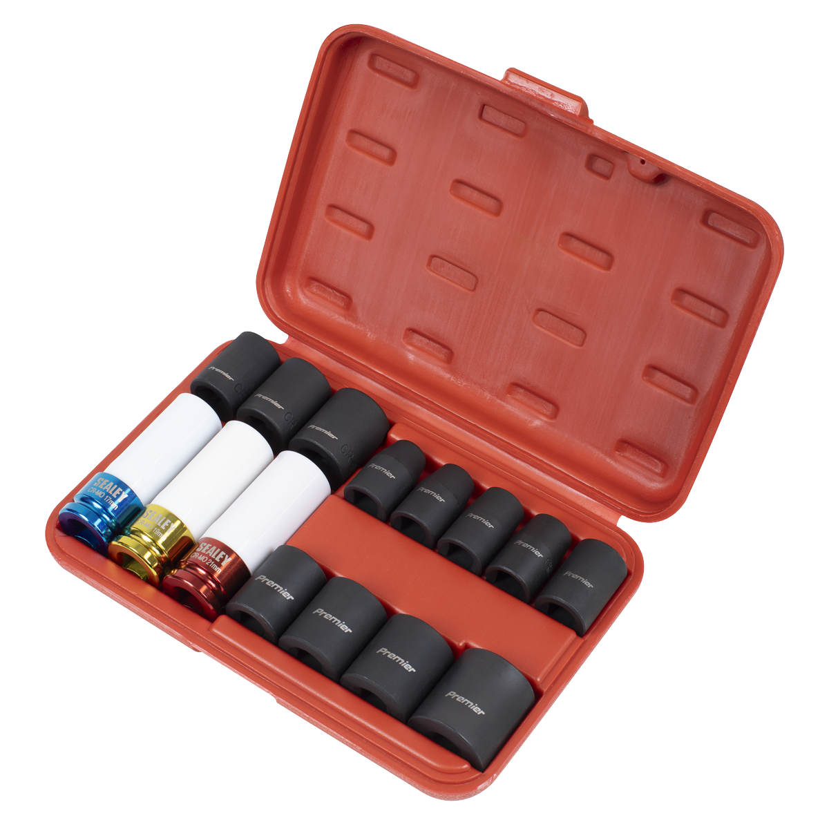 Premier AK5615M Premier Impact Socket & Wheel Nut Removal Set 1/2"Sq Drive 15pc