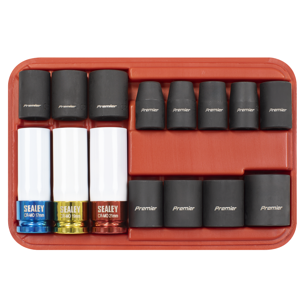 Premier AK5615M Premier Impact Socket & Wheel Nut Removal Set 1/2"Sq Drive 15pc