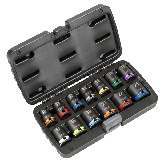 Premier AK56160M Lock-On™ Impact Socket Set 1/2"Sq Drive 13pc 6pt Metric