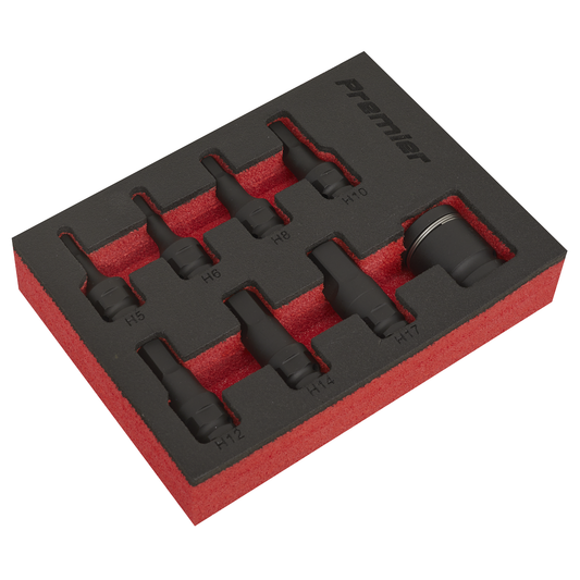 Premier AK5620 Premier Hex Impact Socket Bit Set 3/8"Sq Drive 8pc