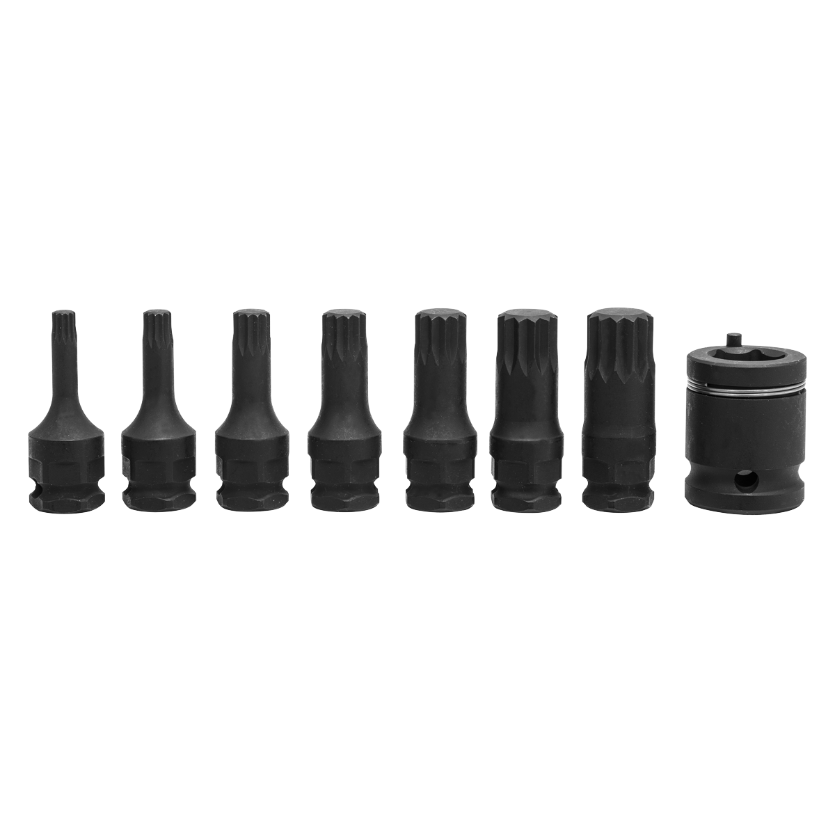 Premier AK5622 Premier Spline Impact Socket Bit Set 3/8"Sq Drive 8pc
