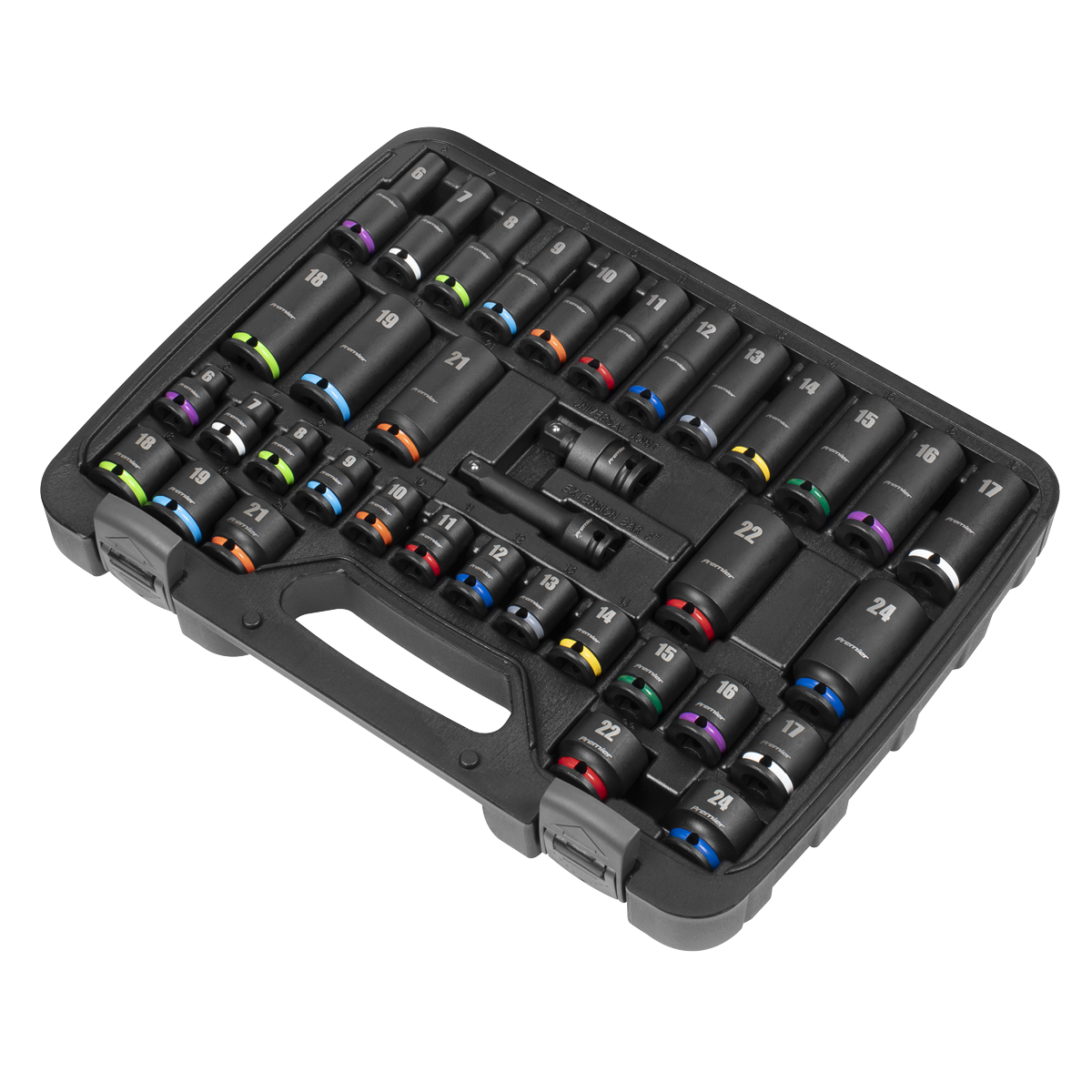 Premier AK5633M Premier Impact Socket Set 3/8"Sq Drive 36pc