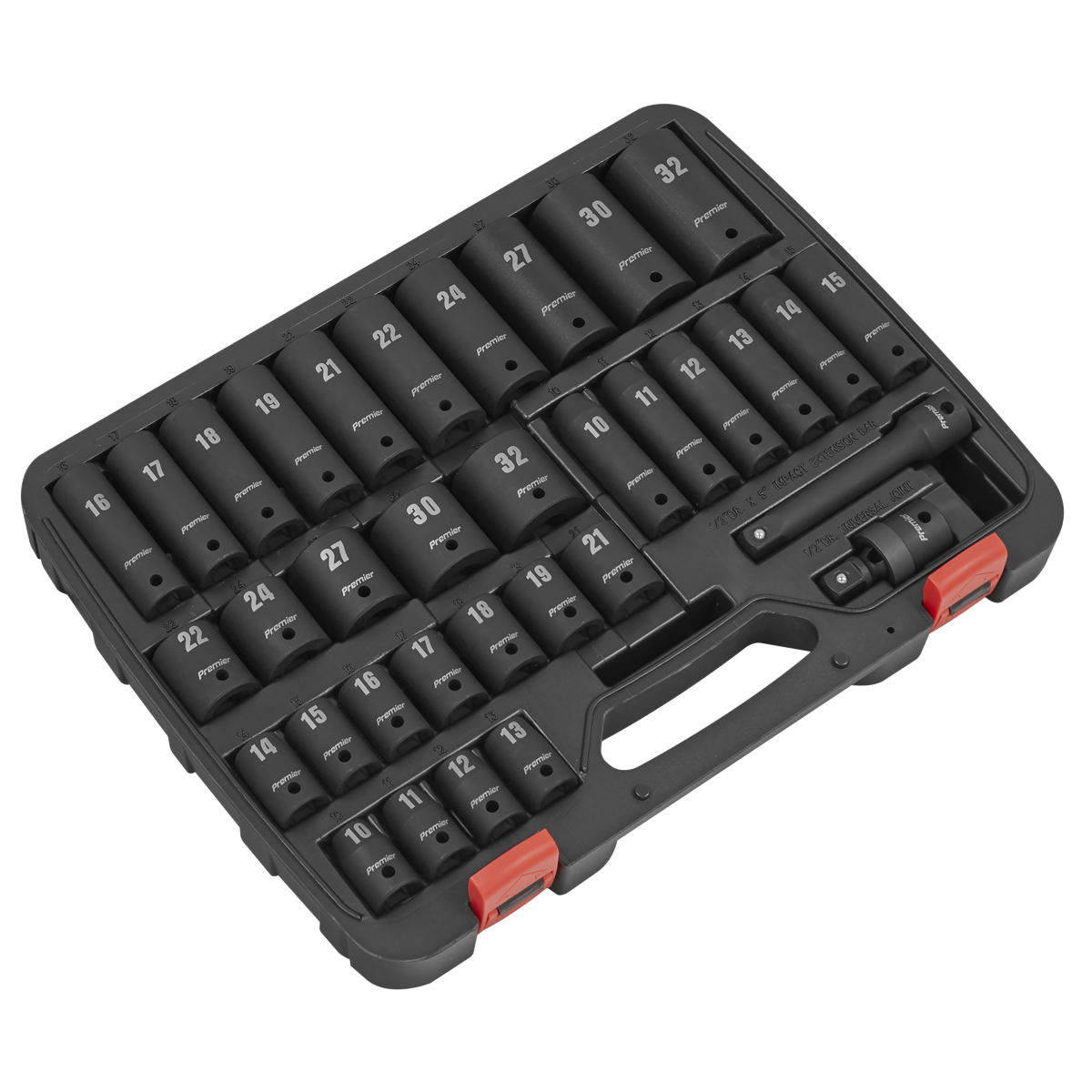 Premier AK5634M Premier Impact Socket Set 1/2"Sq Drive 34pc
