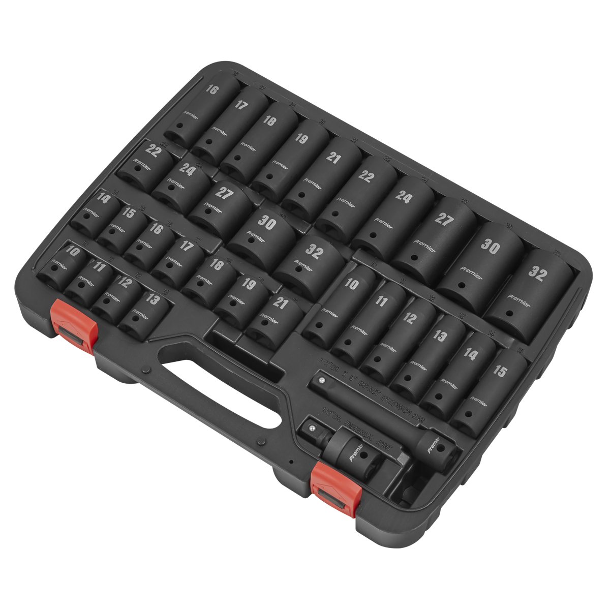 Premier AK5634M Premier Impact Socket Set 1/2"Sq Drive 34pc