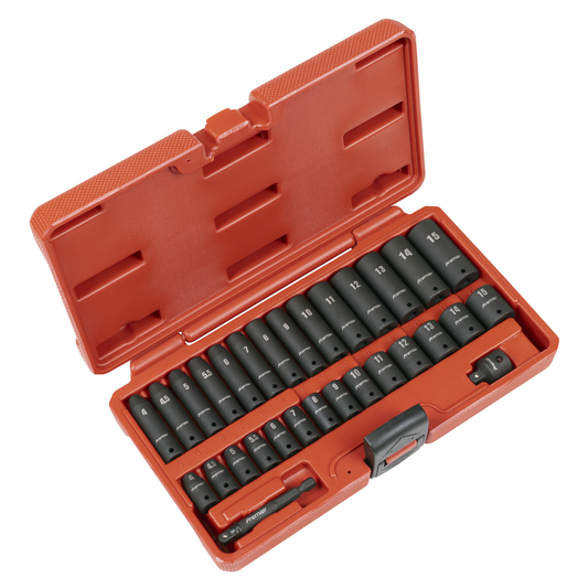 Premier AK5640M Premier Impact Socket Set 1/4"Sq Drive 30pc