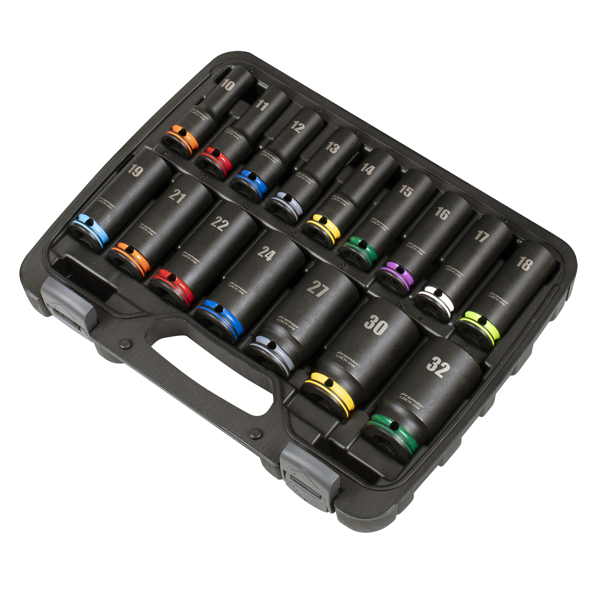 Premier AK58170M Lock-On™ Deep Impact Socket Set 1/2"Sq Drive 16pc