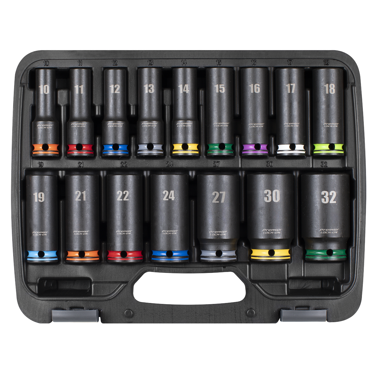 Premier AK58170M Lock-On™ Deep Impact Socket Set 1/2"Sq Drive 16pc