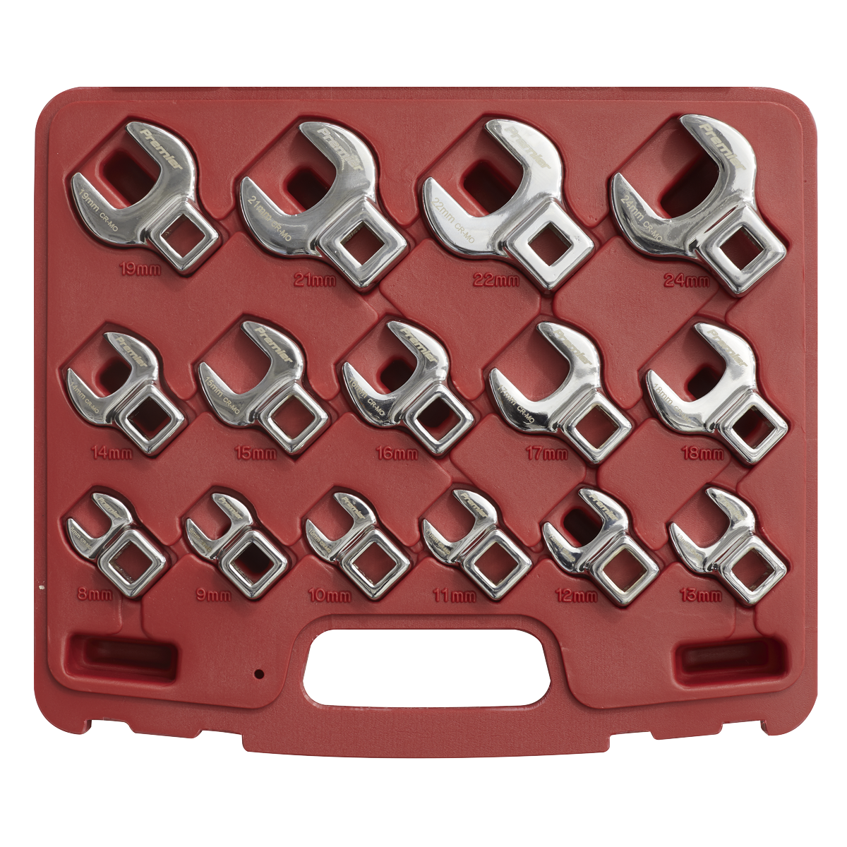 Premier AK59891 Premier Crow's Foot Open-End Spanner Set 3/8"Sq Drive 15pc