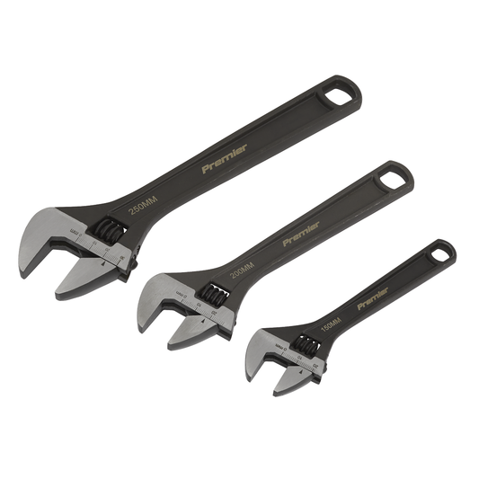 Premier AK607 Premier Adjustable Wrench Set 3pc