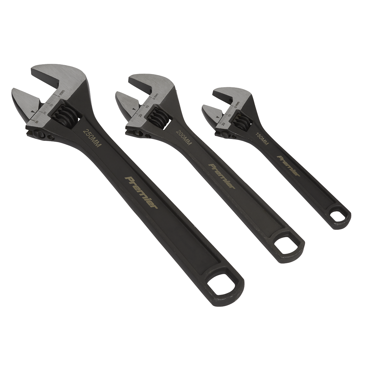 Premier AK607 Premier Adjustable Wrench Set 3pc