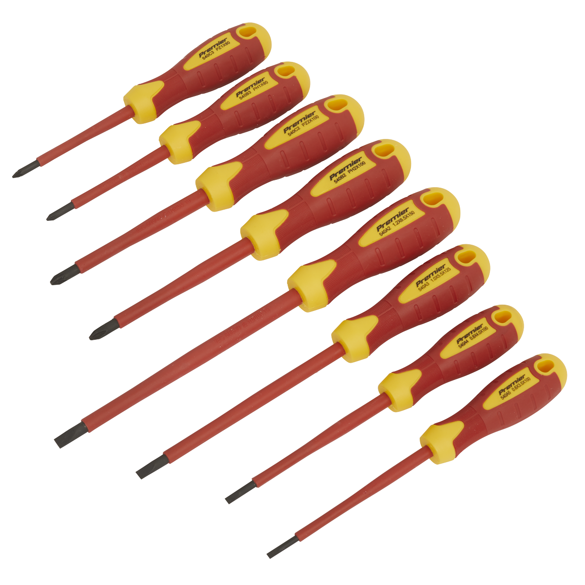 Premier AK6124 Premier Screwdriver Set 8pc - VDE Approved