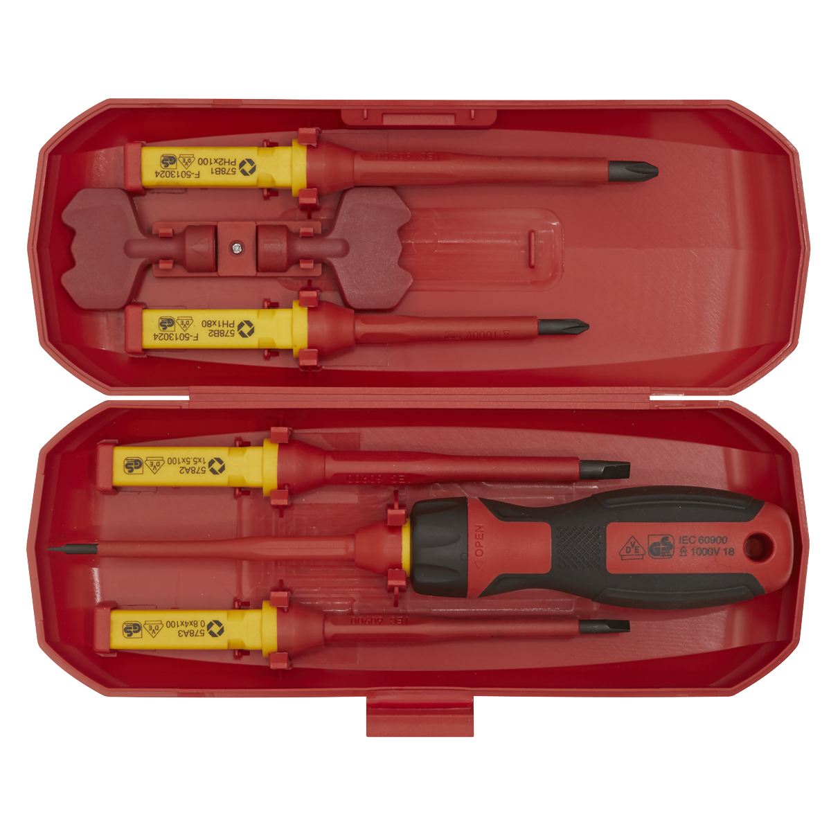 Premier AK61280 Premier Interchangeable Screwdriver Set 8pc - VDE Approved
