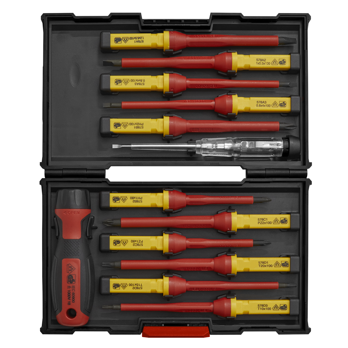 Premier AK6128 Premier Interchangeable Screwdriver Set 13pc - VDE Approved
