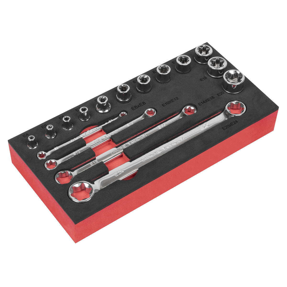 Premier AK61801 Premier TRX-Star* TRX-Star* Socket & Spanner Set 3/8"Sq Drive 16pc