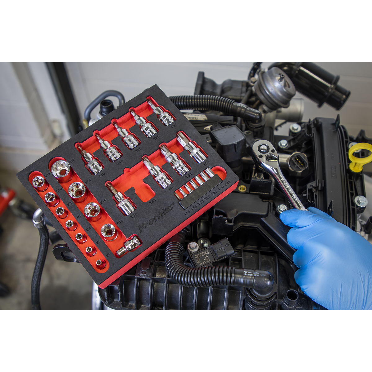 Premier AK6193 Premier TRX-Star* Socket & Security Bit Set 1/4"Sq & 3/8"Sq Drive 29pc