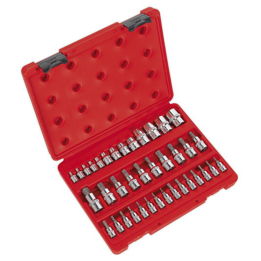 Premier AK6197 Premier TRX-Star* Socket & Security Socket Bit Set 1/4", 3/8" & 1/2"Sq Drive 38pc