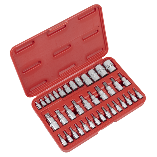 Premier AK6197 Premier TRX-Star* Socket & Security Socket Bit Set 1/4", 3/8" & 1/2"Sq Drive 38pc