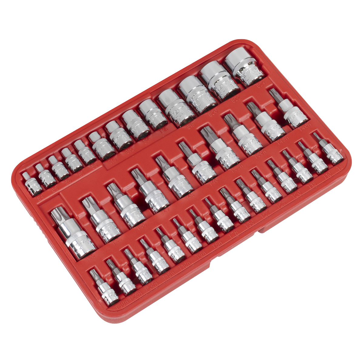 Premier AK6197 Premier TRX-Star* Socket & Security Socket Bit Set 1/4", 3/8" & 1/2"Sq Drive 38pc
