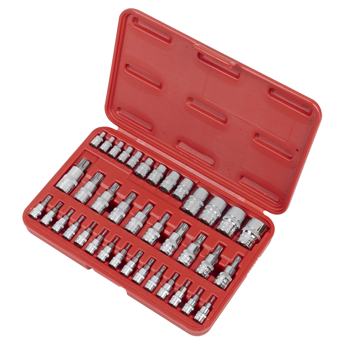 Premier AK6197 Premier TRX-Star* Socket & Security Socket Bit Set 1/4", 3/8" & 1/2"Sq Drive 38pc