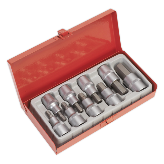 Premier AK620 Premier Hex Socket Bit Set 1/2"Sq Drive 9pc