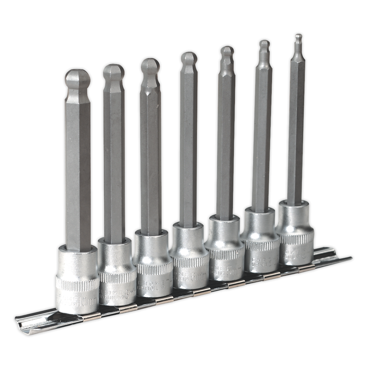 Premier AK6212 Premier Ball-End Hex Socket Bit Set 3/8"Sq Drive 7pc